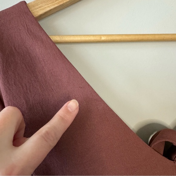 Wilfred ÉCOULEMENT Tie-Back Open Back Jumpsuit with Sleeves - Rust - Picture 12 of 15